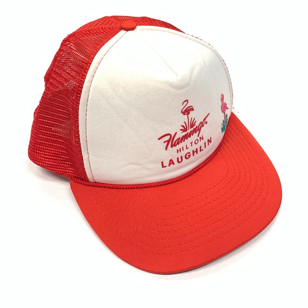 VTG 90s Hilton Flamingo Laughlin Snapback Hat USA